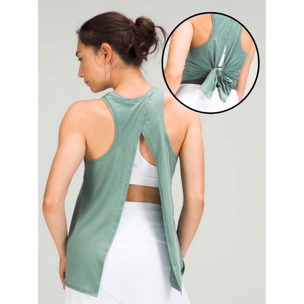 Lululemon All Tied Up Tank Top Pima Cottom Tidewater Teal